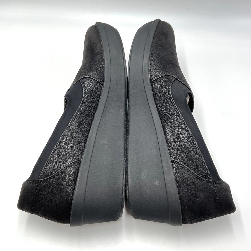 Clarks Womens Size 11 Step Rose Moon Black Comfort Wedges Loafers Shoes New - Picture 7 of 13
